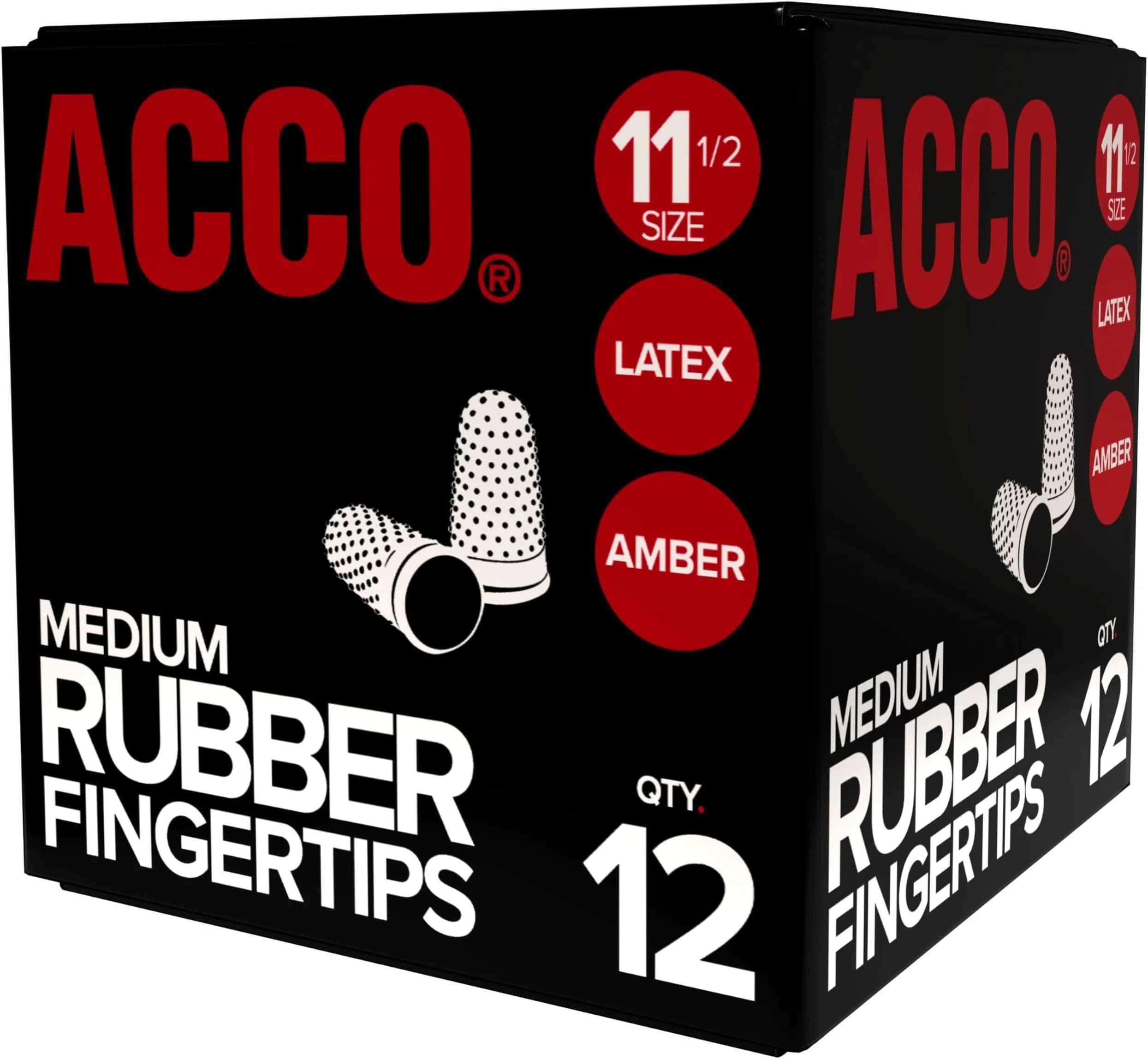 ACCO Rubber Finger Tips Size 11.5 | Nubbed for Better Grip (70-120 chars) - main product image