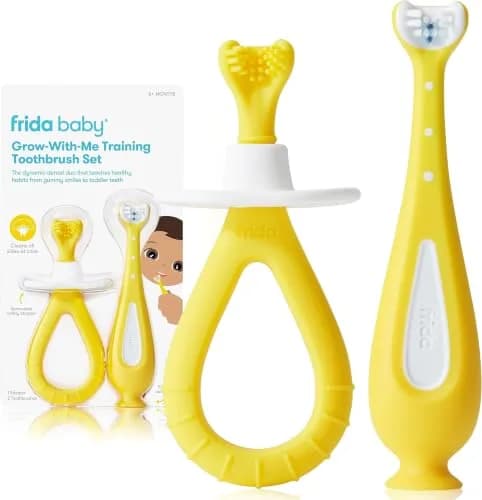 Frida Baby Grow-with-Me Training Toothbrush Set | Infant & Toddler Oral Care for Sensitive Gums thumbnail 1