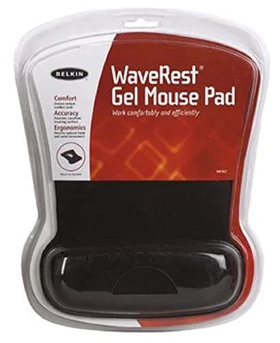 Belkin WaveRest Gel Mouse Pad, Black (F8E262-BLK), Pack of 6 | Ergonomic Wrist Rest for Comfort thumbnail 3