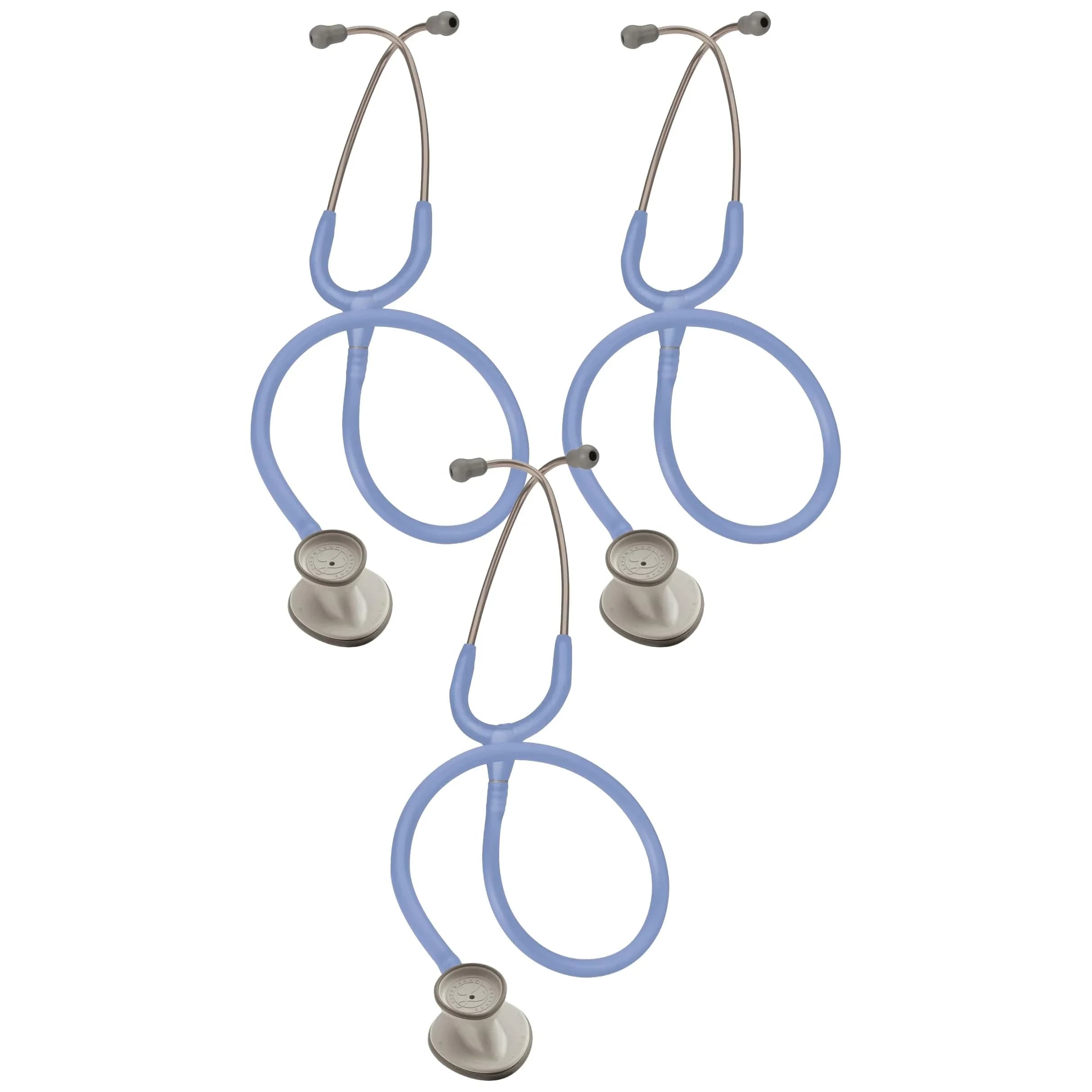 3M Littmann Lightweight II S.E. Stethoscope 2454, 118g, 71cm (28") Ceil Blue Tube (Pack of 3) | Dual-Head Acoustic Instrument