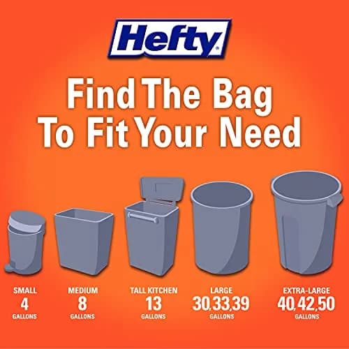 Hefty Small Garbage Bags, Flap Tie, Lavender & Sweet Vanilla Scent, 4 Gallon, 312 Count (Pack of 12) | Odor Control & Leak Protection thumbnail 7