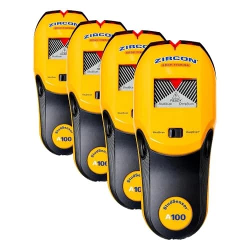 Zircon StudSensor A100 Edge & Live Wire Detection Pack of 4 | Accurate Wall Scanner with LCD & Audio thumbnail 1