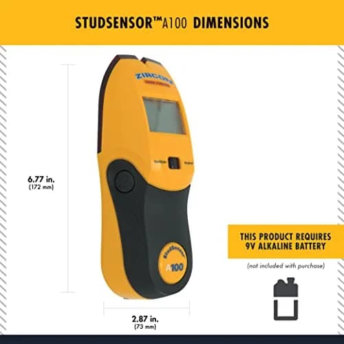 Zircon StudSensor A100 Edge & Live Wire Detection Pack of 4 | Accurate Wall Scanner with LCD & Audio thumbnail 6
