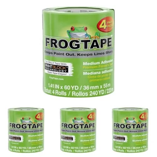 FrogTape Multi-Surface Painters Tape with PAINTBLOCK, 1.5 Inch Wide | Sharp Edges, UV-Resistant, Made in USA thumbnail 1