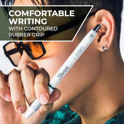 Sharpie S-Gel Pens, Fashion Barrel White Pearl, Medium Point (0.7mm), Bold Ink Colors | Vivid, Smudge-Free Writing thumbnail 5