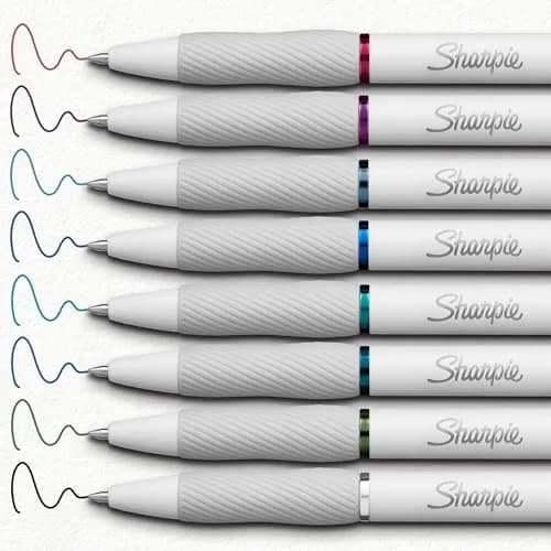 Sharpie S-Gel Pens, Fashion Barrel White Pearl, Medium Point (0.7mm), Bold Ink Colors | Vivid, Smudge-Free Writing thumbnail 2