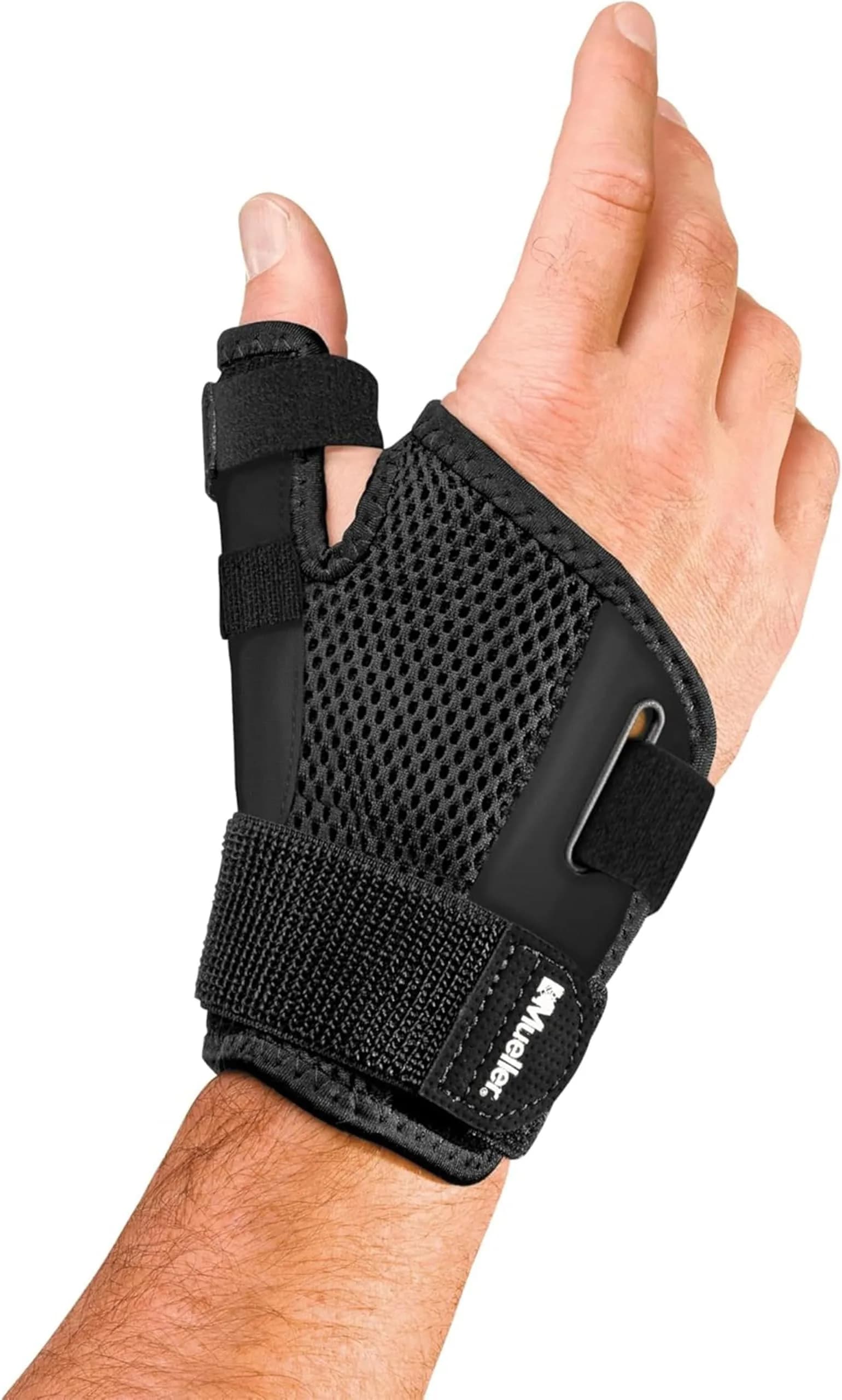 MUELLER Adjust-to-Fit Thumb Brace Spica Splint 600g (21.16 oz) | Targeted Compression for Pain Relief - main product image