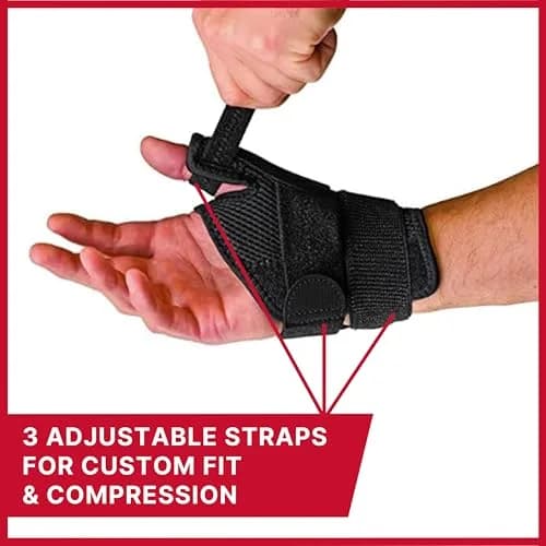 MUELLER Adjust-to-Fit Thumb Brace Spica Splint 600g (21.16 oz) | Targeted Compression for Pain Relief thumbnail 4
