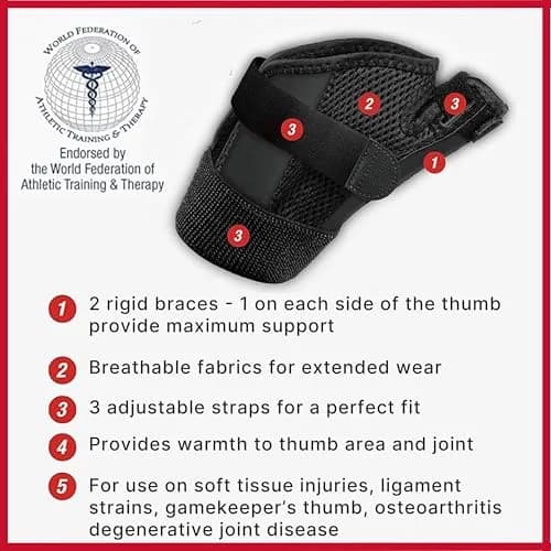 MUELLER Adjust-to-Fit Thumb Brace Spica Splint 600g (21.16 oz) | Targeted Compression for Pain Relief thumbnail 5
