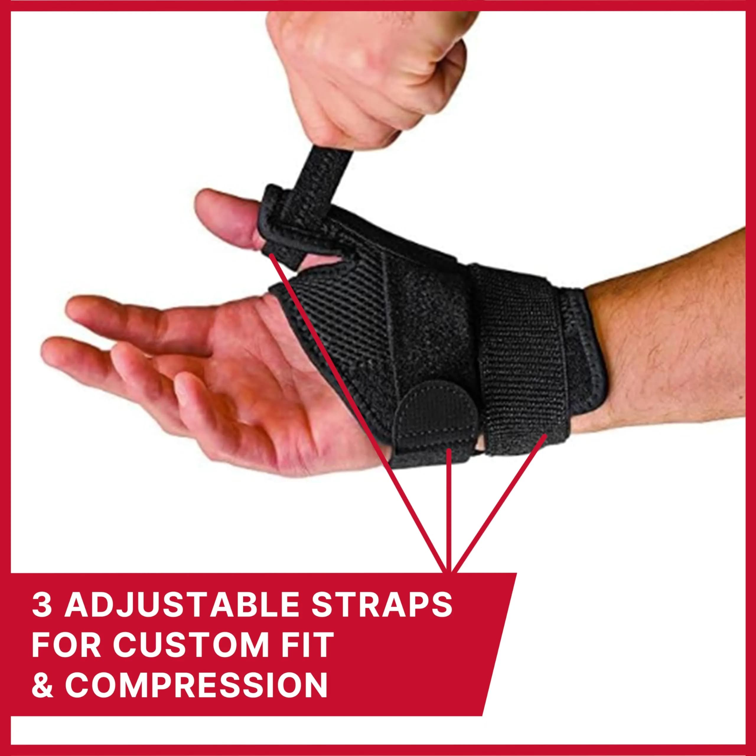 MUELLER Adjust-to-Fit Thumb Brace Spica Splint 600g (21.16 oz) | Targeted Compression for Pain Relief - view 4