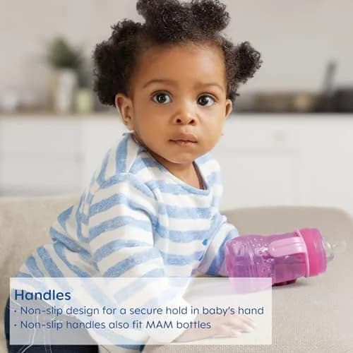 MAM Trainer Sippy Cup for Toddlers 1-3, 237ml (8 oz) | Spill-Free Nipple & Non-Slip Handles thumbnail 3