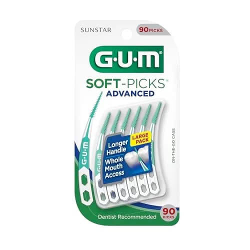 GUM Soft-Picks Advanced Dental Picks for Teeth Cleaning 90 Count | Soft Bristles for Plaque Removal thumbnail 6