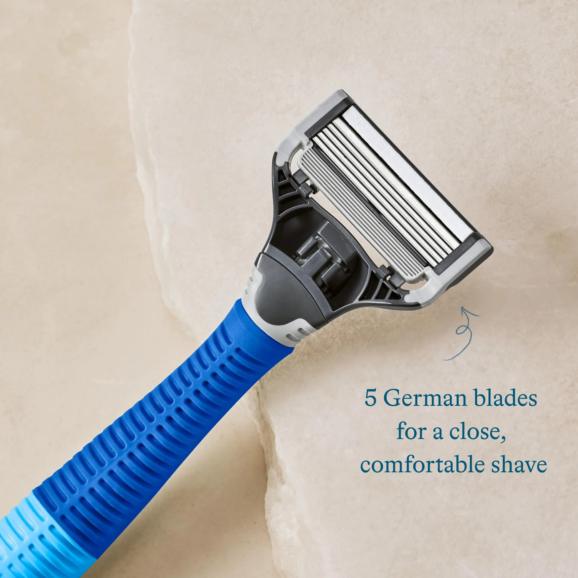 Harry's Original Shaving Kit for Men — German-Engineered Razor Handle & 3 Blade Refills | Ocean Blue, Pack of 10 - view 4