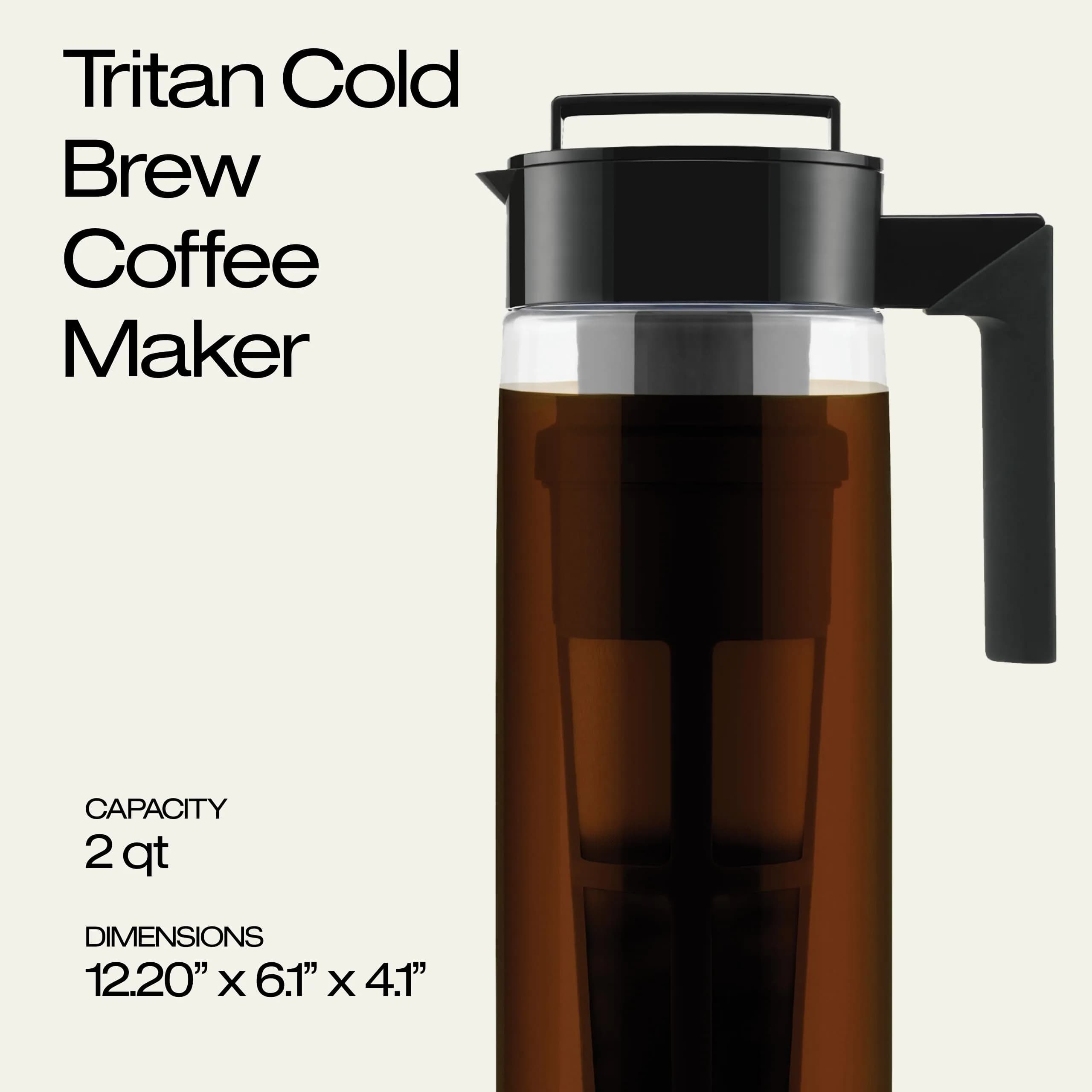 Takeya Deluxe 2 Quart Black Cold Brew Coffee Maker Pitcher - Pack of 4 - view 2