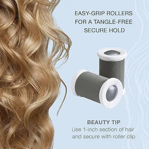 Conair Double Ceramic Hot Rollers 1½-Inch Pink/White | Long, Medium & Short Hair, Dual Voltage thumbnail 5