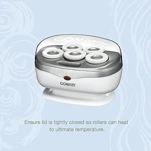 Conair Double Ceramic Hot Rollers 1½-Inch Pink/White | Long, Medium & Short Hair, Dual Voltage thumbnail 3