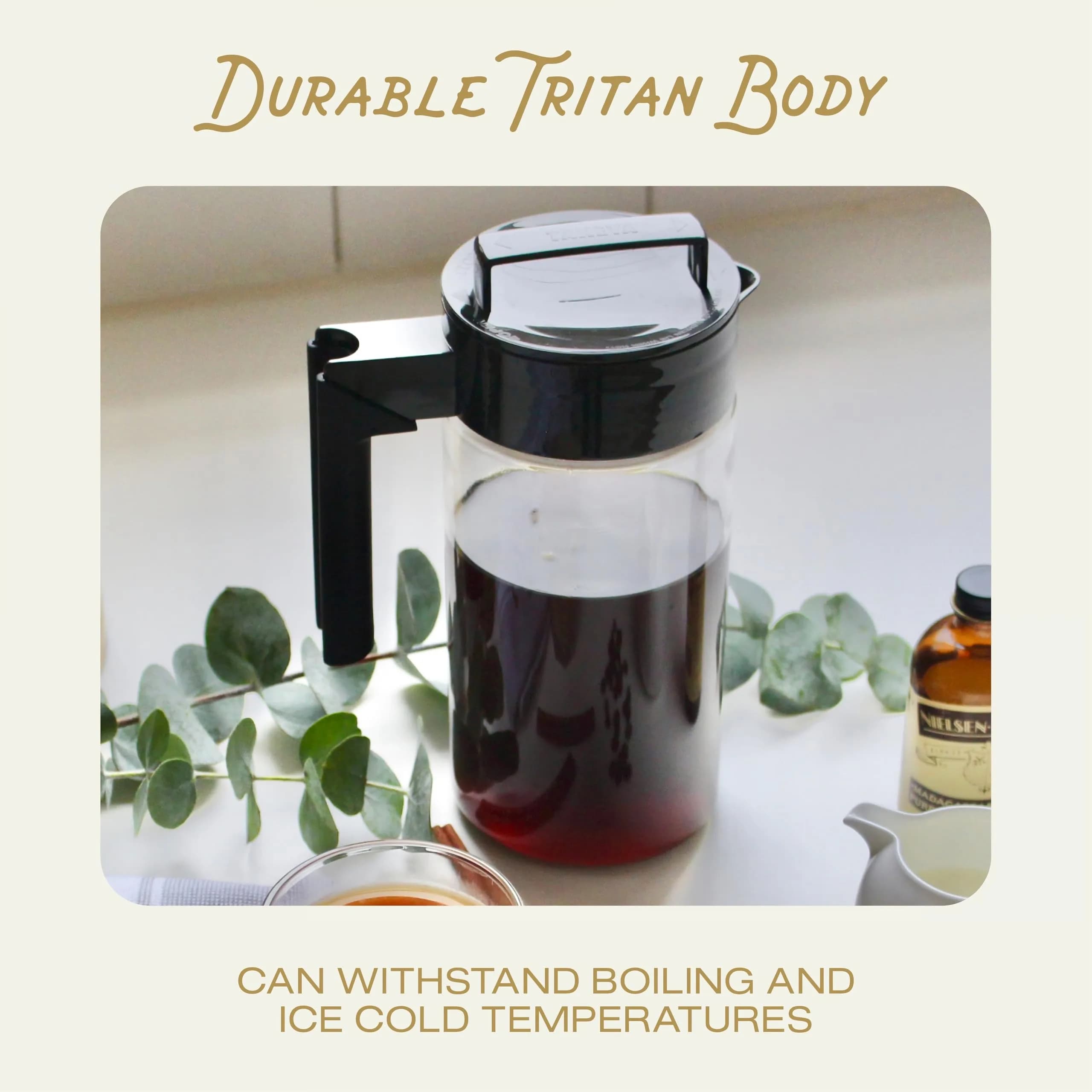 Takeya Deluxe 1 Quart Black Cold Brew Coffee Maker Pitcher - Pack of 4 - view 3