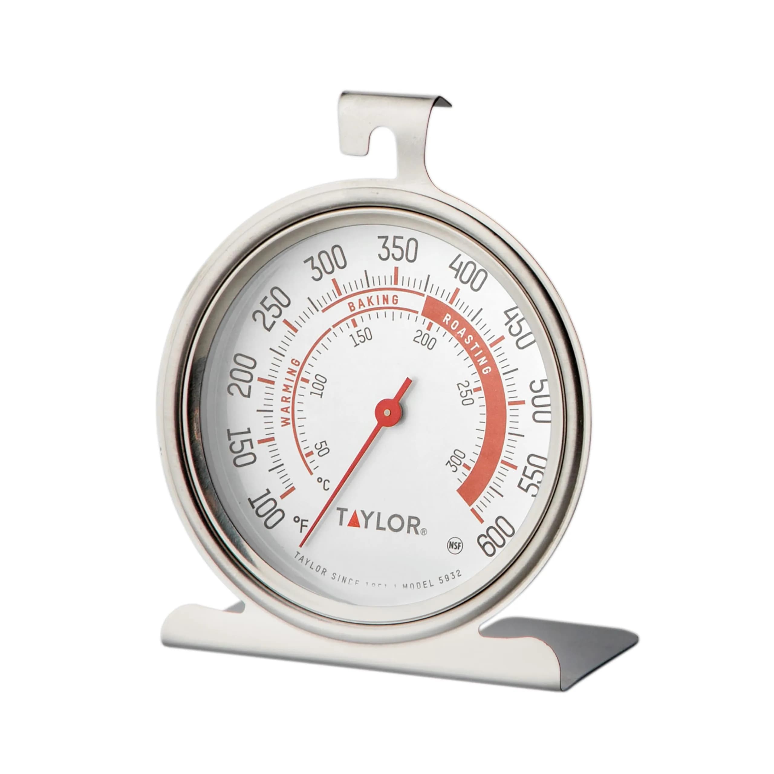 Taylor 5932 Large Dial Oven Thermometer, 3.25 Inch Stainless Steel Kitchen Cooking Thermometer for Oven, BBQ, Grill, Roasting, High Heat Resistance, Silver (Pack of 12) - view 5