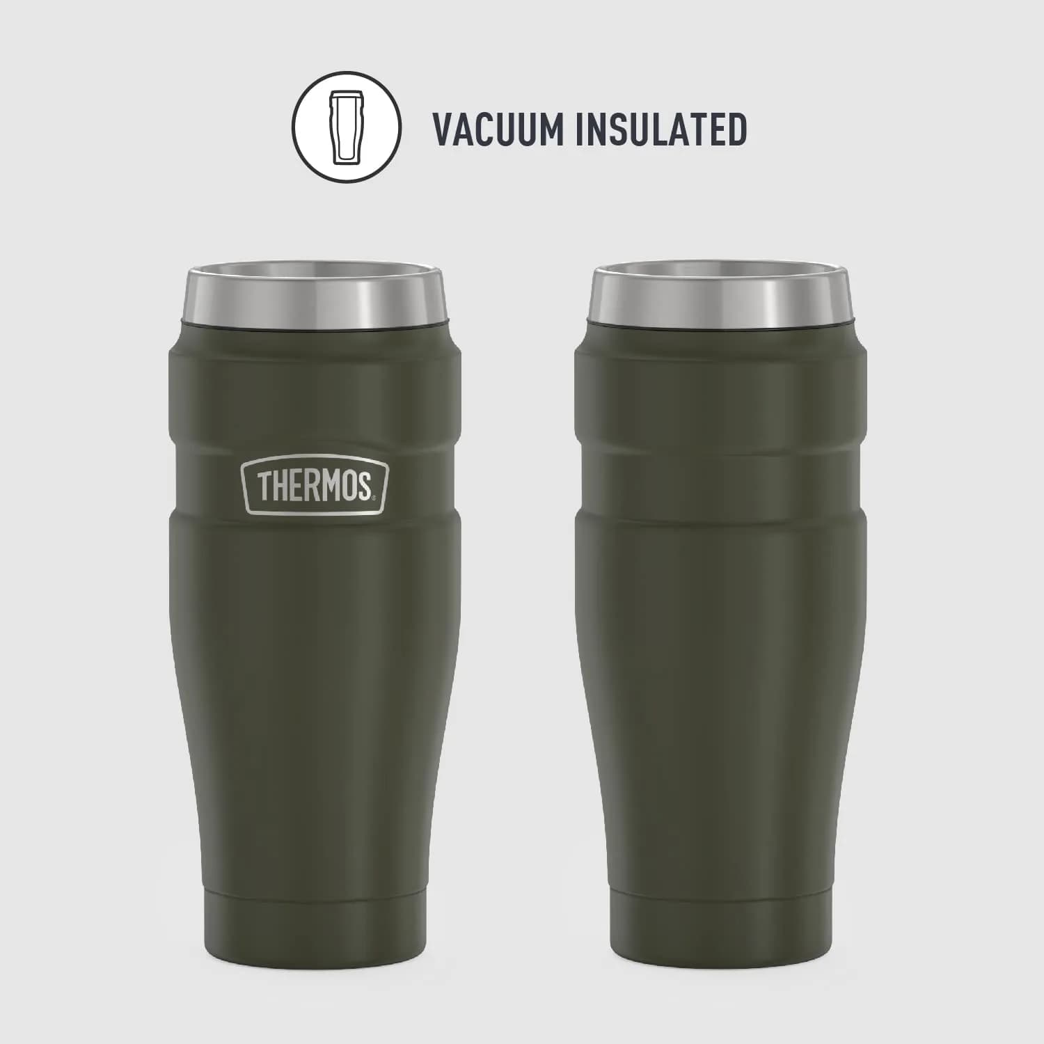 THERMOS Stainless King 16oz Travel Tumbler - Army Green (4-Pack) - view 2