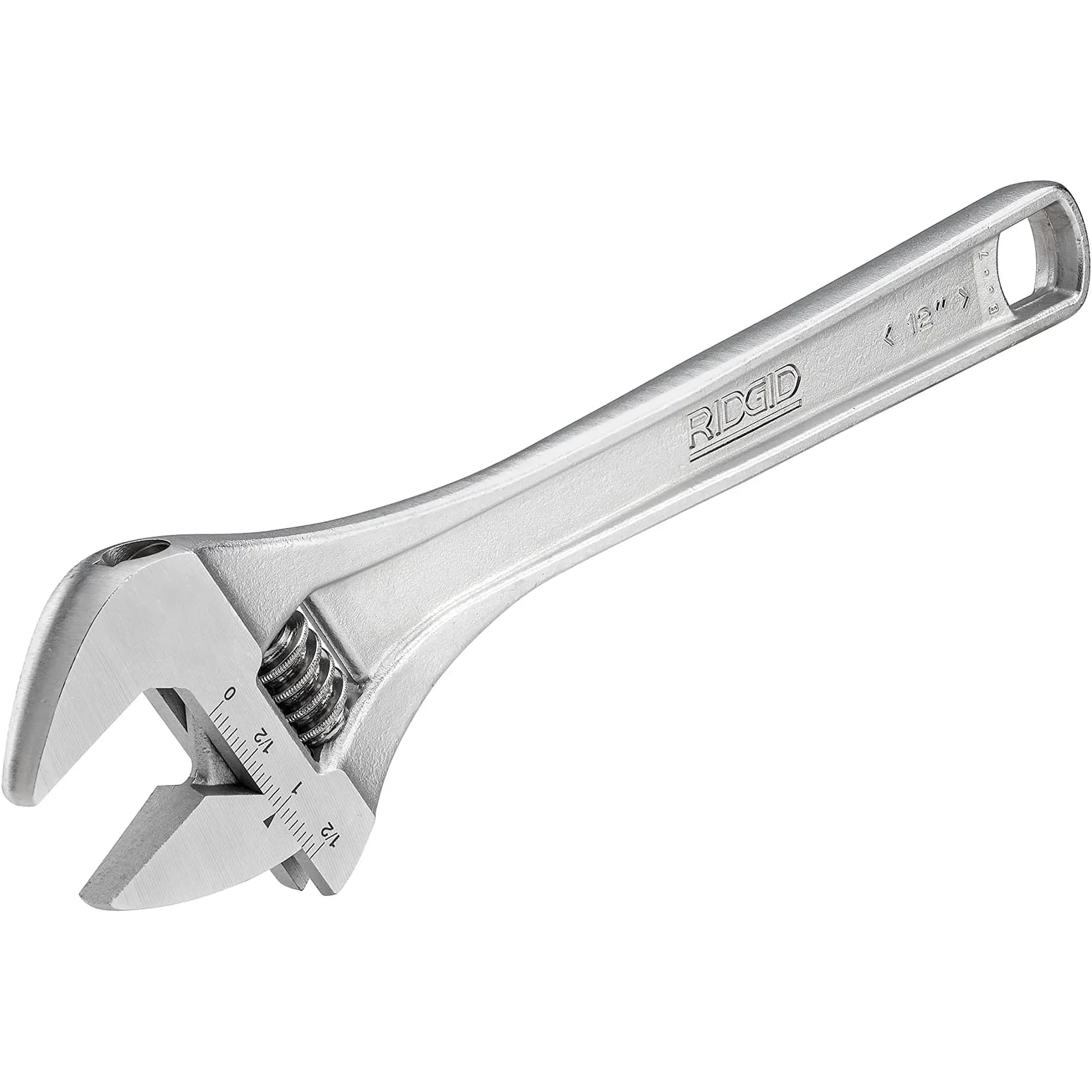 RIDGID 86917 Adjustable Wrench 12-inch (300 mm) | 1-5/16-inch (35 mm) Jaw Opening, SAE & Metric Scales, Pack of 6 — Pack of 6