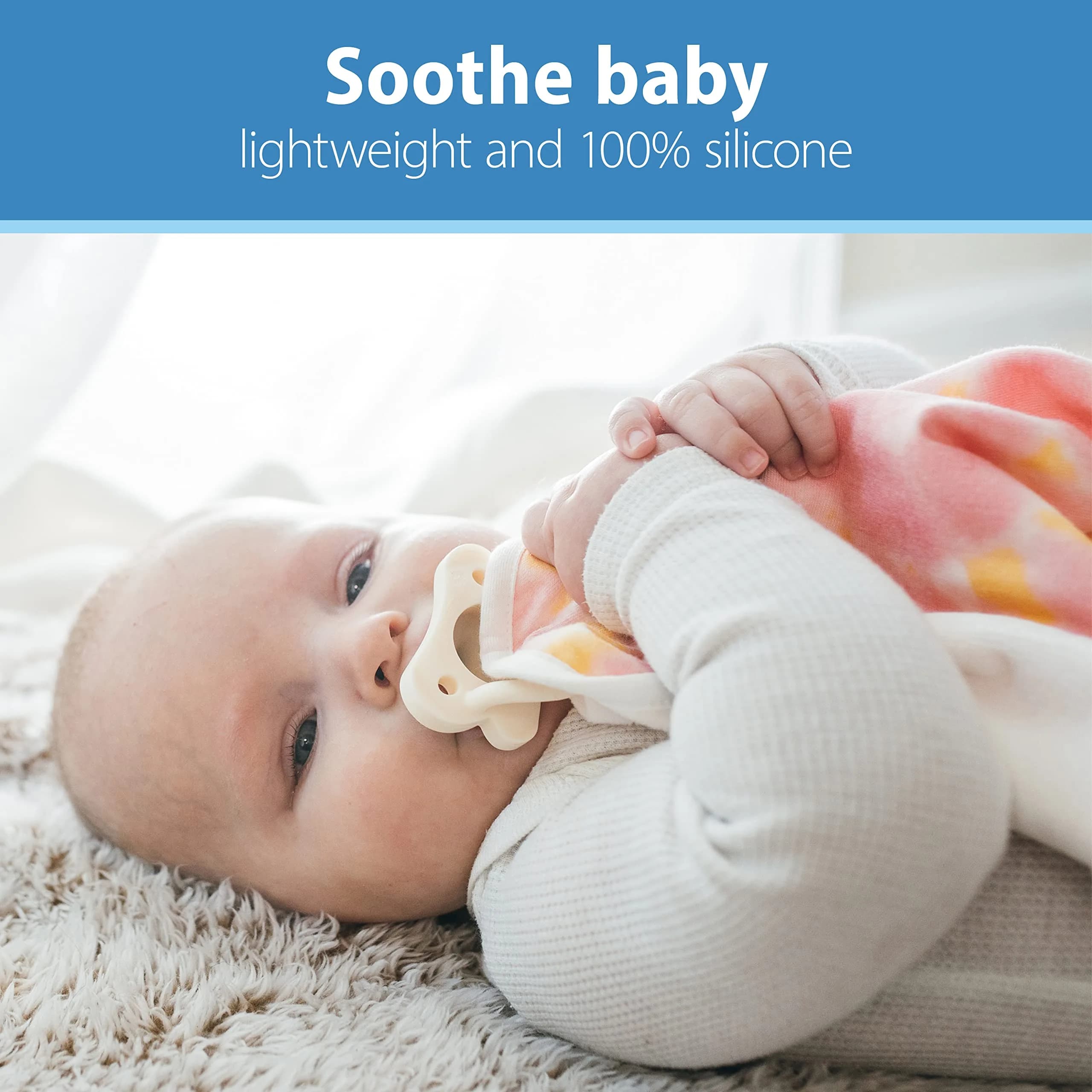 Dr. Brown's HappyPaci Silicone Baby Pacifier 0-6m | BPA-Free, Contoured Shield - view 4