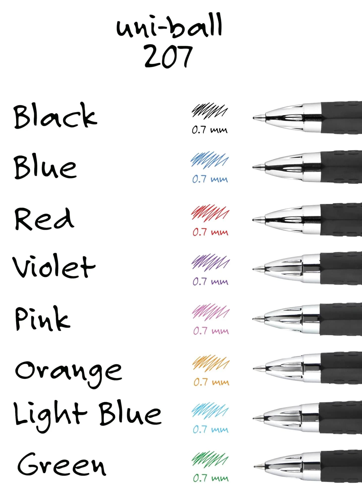 Uni-Ball 207 Retractable Gel Pens, Medium Point (0.7mm), Black, 36 Count (Pack of 6) | Smooth Ink Flow for Office & Students - view 5
