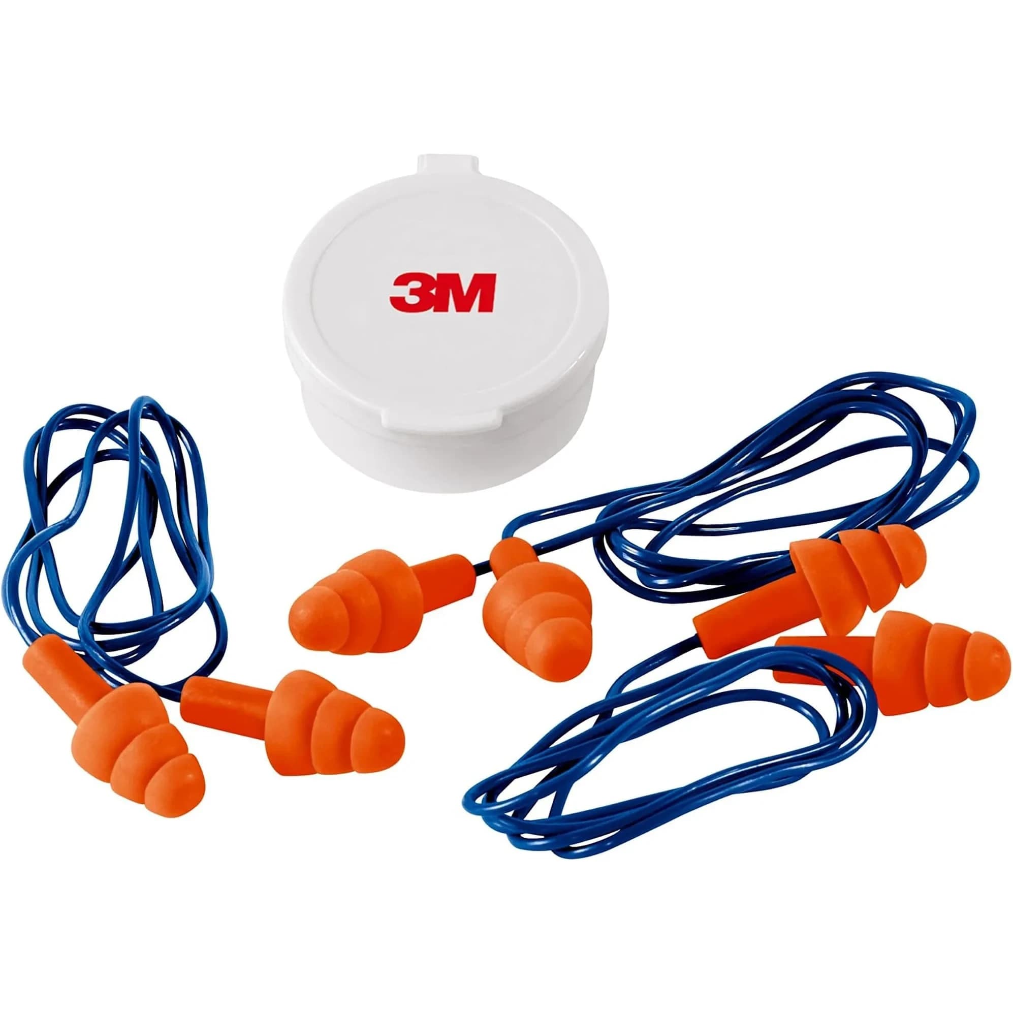 3M Corded Reusable Earplugs 3 Pair (Pack of 1) | NRR 25 dB Noise Reduction for Construction & Work — 30 Pairs