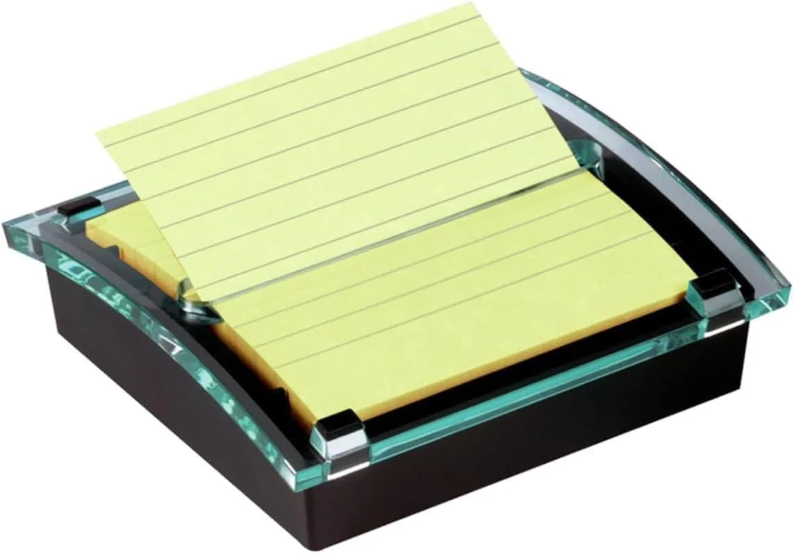 Post-it Note Dispensers, 4 in. x 4 in. (Pack of 6) | Black Dispenser with Clear Top | 6 Dispensers - main product image