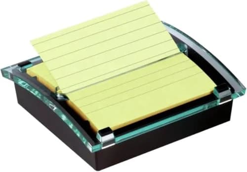 Post-it Note Dispensers, 4 in. x 4 in. (Pack of 6) | Black Dispenser with Clear Top | 6 Dispensers thumbnail 1