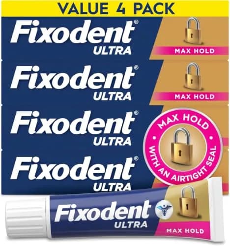 Fixodent Ultra Max Hold Secure Denture Adhesive Cream 2.2oz (Pack of 24) | Clinically Proven Strong Hold thumbnail 1