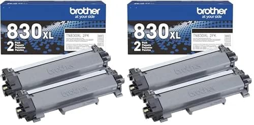 Brother Genuine TN830XL Black High Yield Toner Cartridge 2-Count | Print up to 3,000 Pages Each thumbnail 1