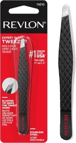 REVLON Expert Slant Tweezer, High Precision For an Easy Hair Removal, Made With Stainless Steel, 12 Count | Perfectly Aligned Slant Tips thumbnail 1