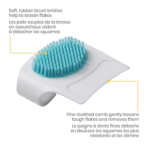 Safety 1st Cradle Cap Brush and Comb Set | 2-in-1 Gentle Scalp Care for Newborns thumbnail 4