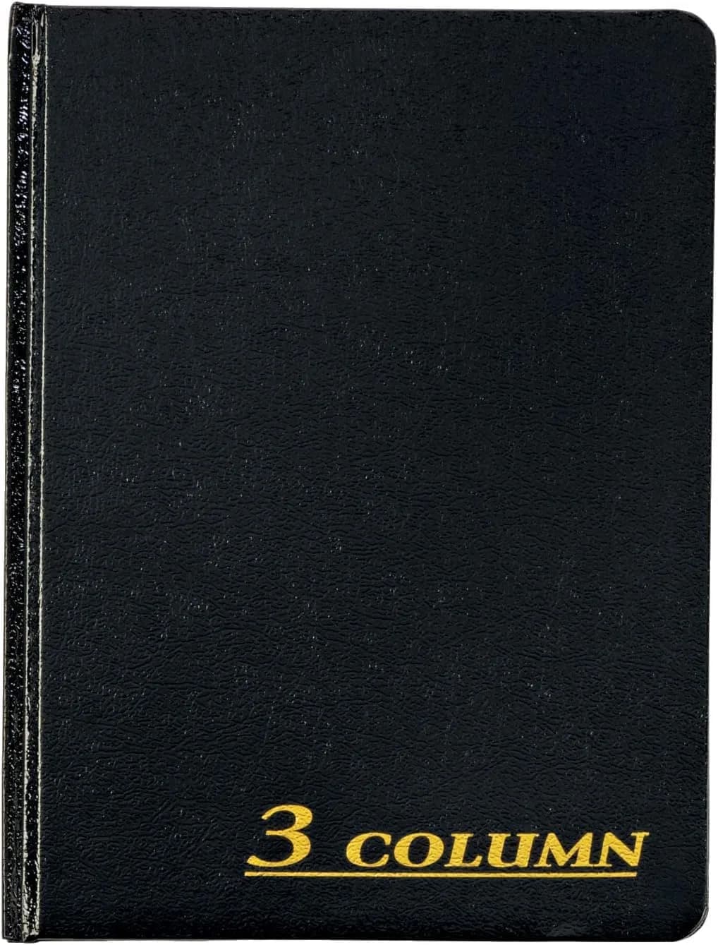 Adams Account Book, 7 x 9.25 Inches, Black, 3-Columns, 80 Pages | Professional Record Keeper — Black