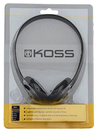Koss KPH7 Lightweight Portable Headphones, Black (Pack of 6) | 4 ft Cord, 32 Ohm Impedance thumbnail 2