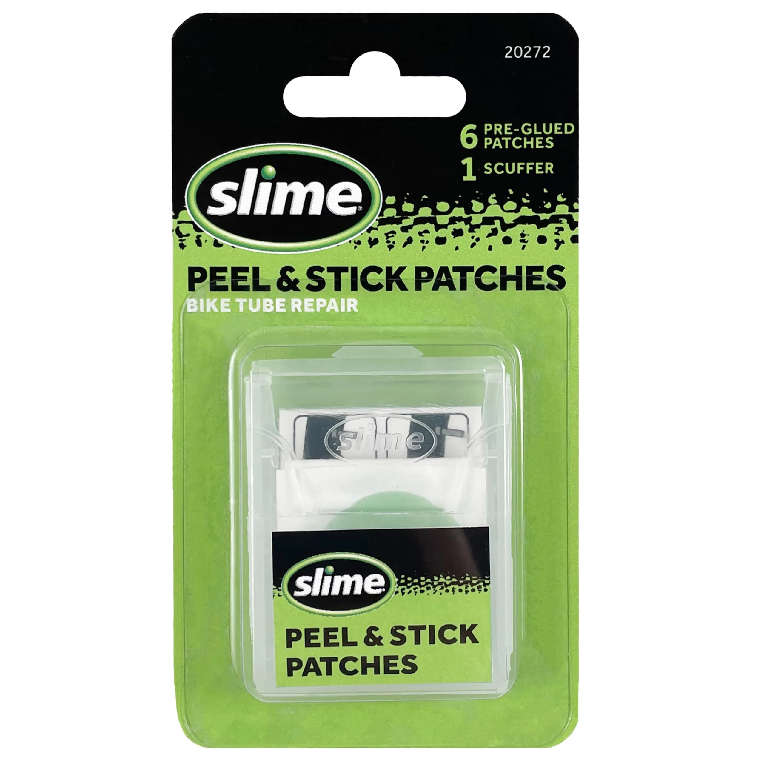 Slime Bike Skabs Pre-Glued Patch Kit | Peel & Stick, 6 Patches, Compact, for Bike Tube Repair