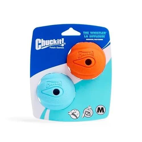 Chuckit! The Whistler Ball Dog Toy, Medium 2.5in | Ultra-Bouncy, Whistling Fetch Toy for Dogs 20-60lbs thumbnail 3