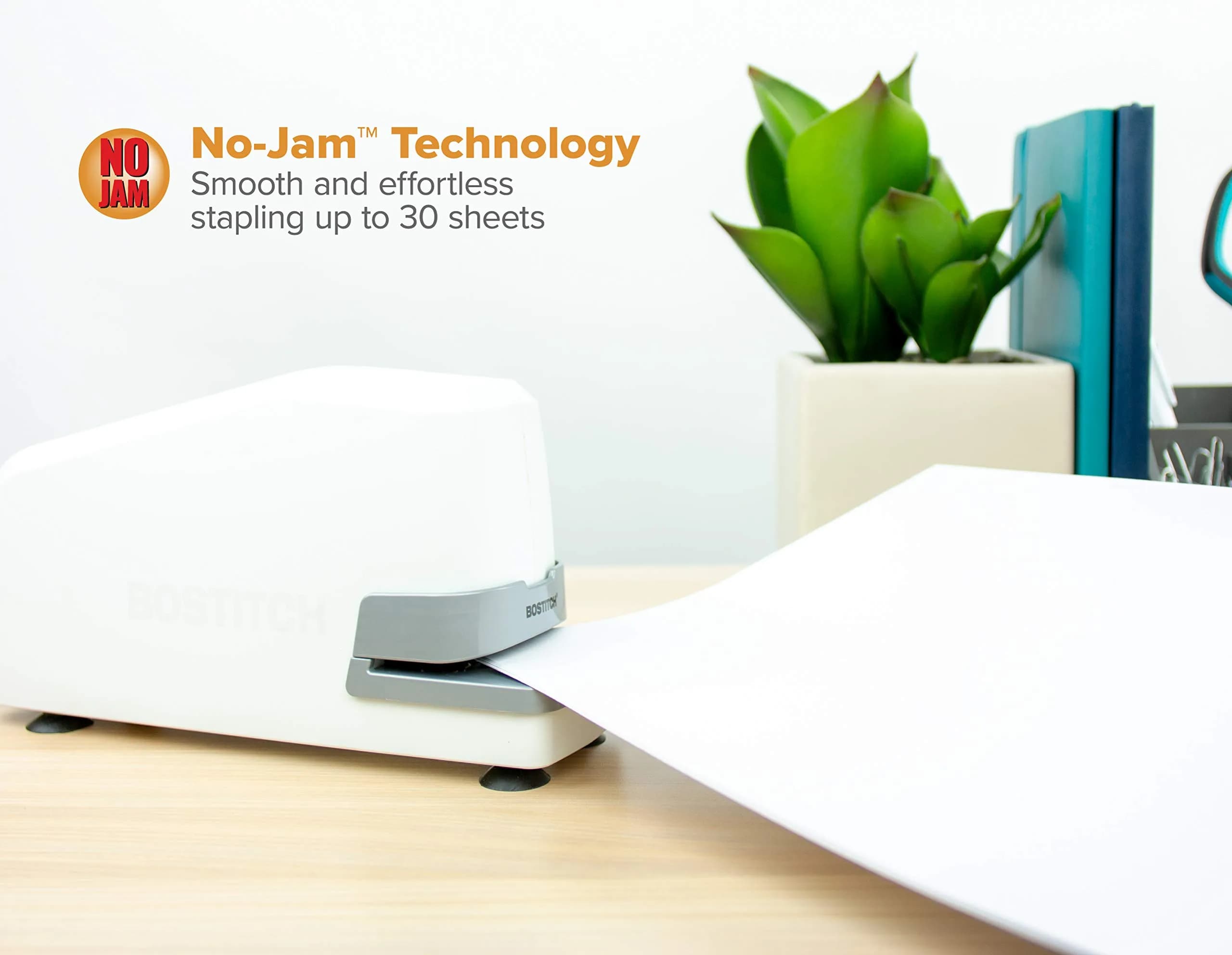 Bostitch Office Impulse 30 Sheet Electric Stapler - Heavy Duty, No-Jam, White (Pack of 6) | 3X Faster Stapling Speed - view 2