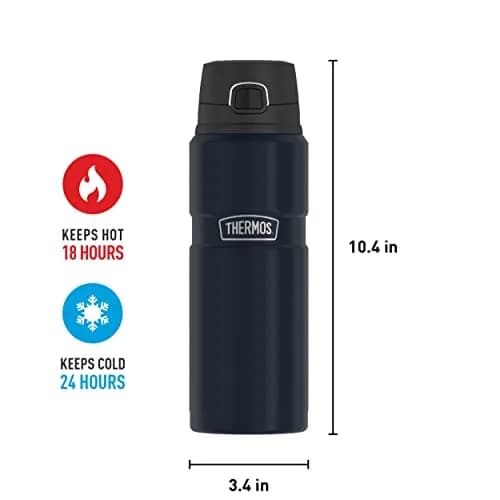 THERMOS Stainless King Vacuum-Insulated Drink Bottle 24oz | Keeps Drinks Hot 18h Cold 24h thumbnail 5