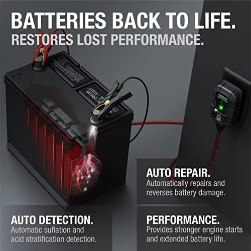 NOCO GENIUS1 1A 6V/12V Smart Battery Charger – Automatic Maintainer, Trickle Charger & Desulfator 156g (5.5oz) | Charges Dead Batteries thumbnail 6