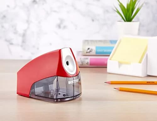 Bostitch Office Electric Pencil Sharpener for Classroom & Desk Use, Heavy-Duty Stall-Free Motor, High-Capacity Shavings Tray, Red | 6 Pack thumbnail 5