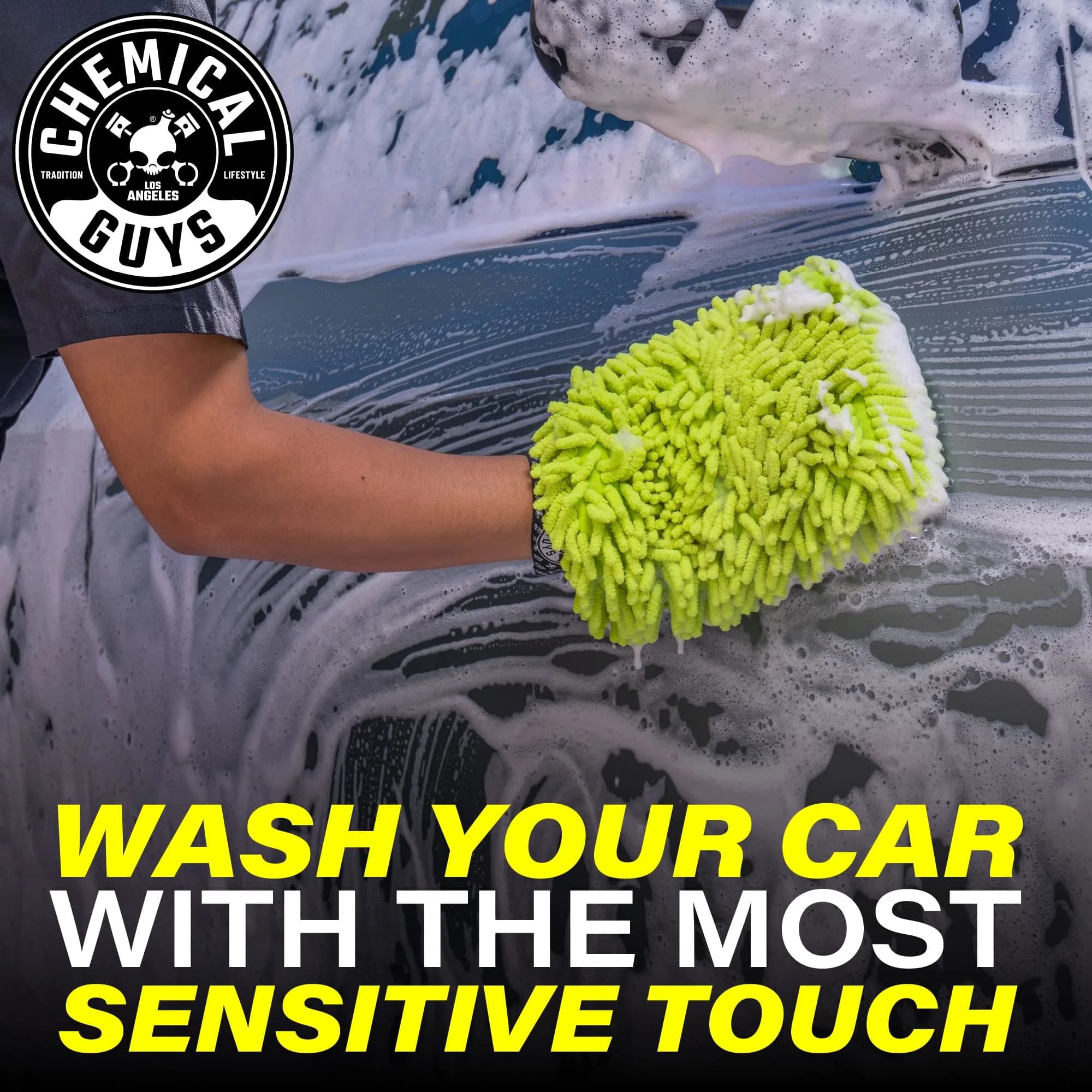 Chemical Guys Chenille Premium Microfiber Wash Mitt (Pack of 12) | Ultra-Soft Car Wash Glove for Scratch-Free Finish - view 5