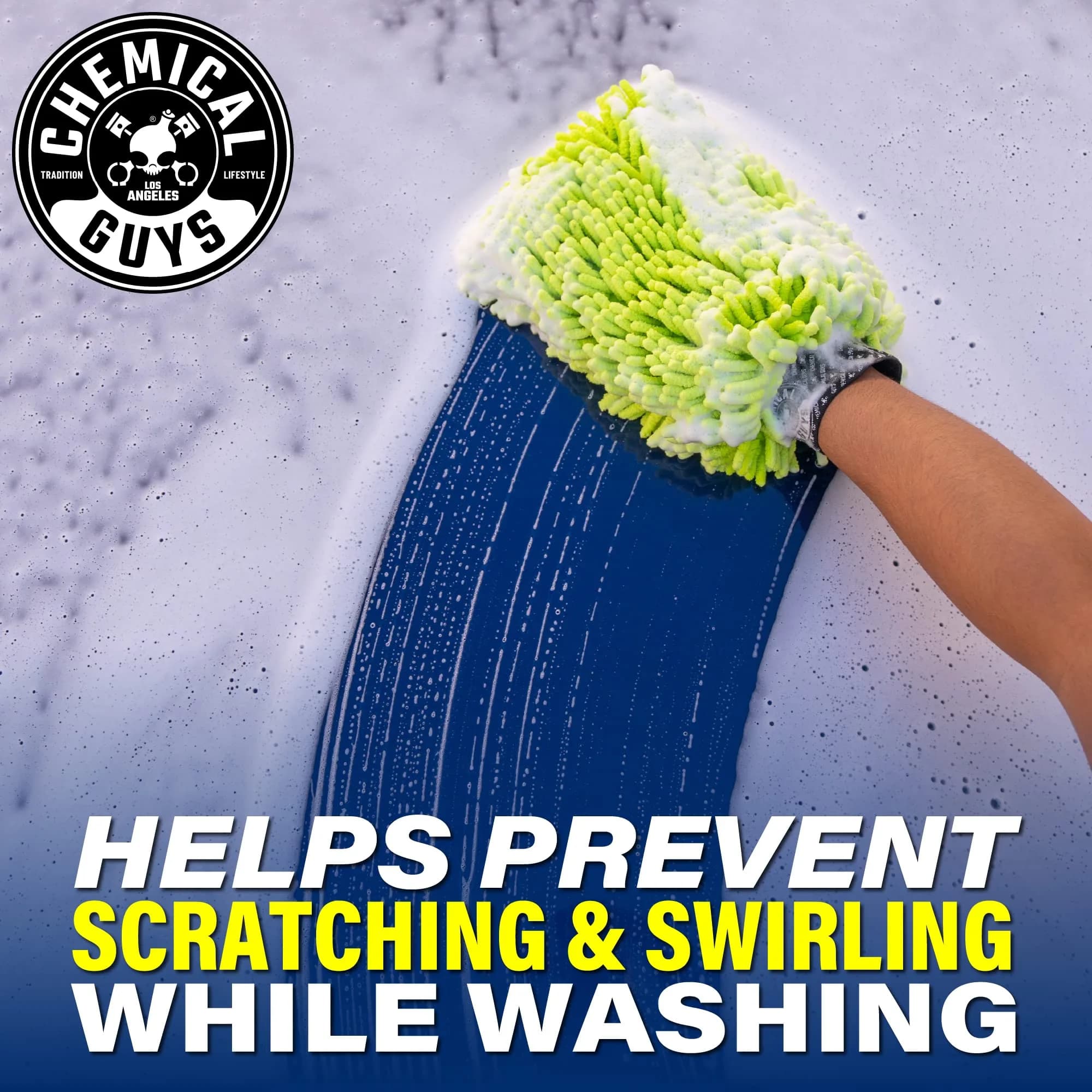Chemical Guys Chenille Premium Microfiber Wash Mitt (Pack of 12) | Ultra-Soft Car Wash Glove for Scratch-Free Finish - view 3
