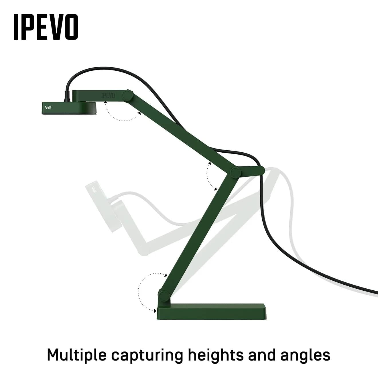 IPEVO V4K Ultra High Definition 8MP USB Document Camera Pack of 8 | Classroom-Ready Visualizer for Live Demo & Web Conferencing - view 5
