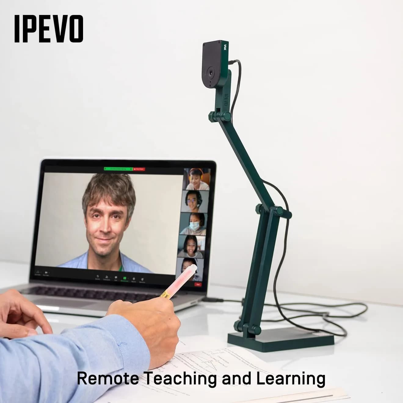 IPEVO V4K Ultra High Definition 8MP USB Document Camera Pack of 8 | Classroom-Ready Visualizer for Live Demo & Web Conferencing - view 3