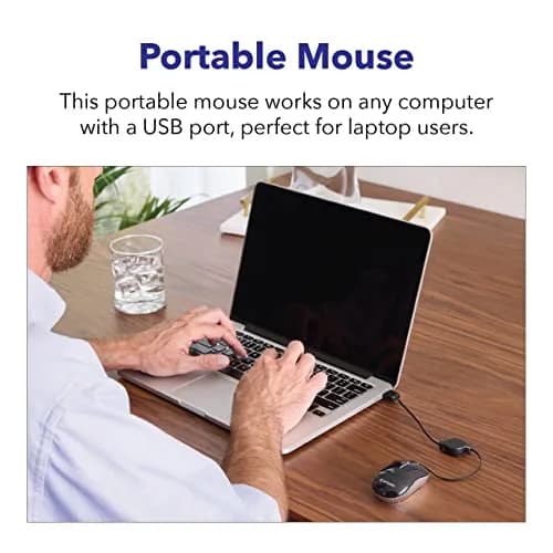 Verbatim Wired Optical Computer Mini USB-A Mouse - Pack of 10 | Plug & Play Retractable Cable thumbnail 6