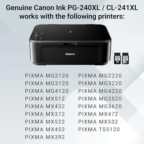 Canon Genuine Ink PG-240 XL/CL-241 XL Value Pack (2 Cartridges, 24 Ink Units Total) | Compatible with Canon PIXMA Printers thumbnail 5
