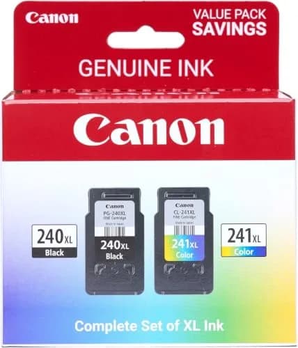 Canon Genuine Ink PG-240 XL/CL-241 XL Value Pack (2 Cartridges, 24 Ink Units Total) | Compatible with Canon PIXMA Printers thumbnail 1