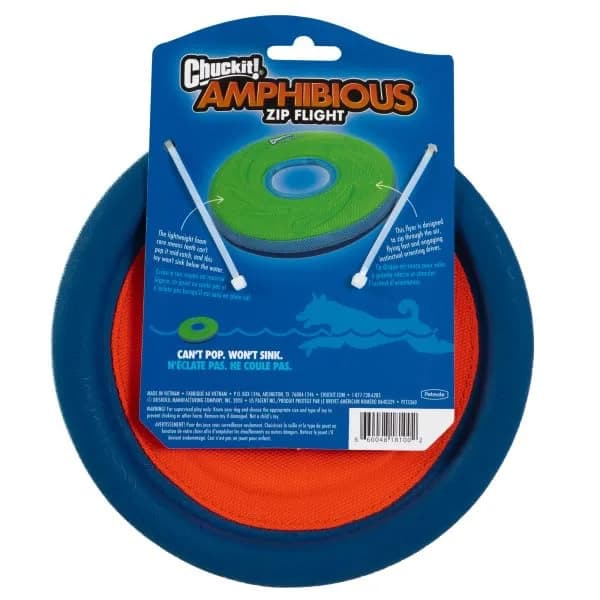 Chuckit! Amphibious ZipFlight Floating and Flying Disc Dog Toy, Medium (8.5") 12-Pack | Floats & Flies for Long-Distance Fetch thumbnail 2