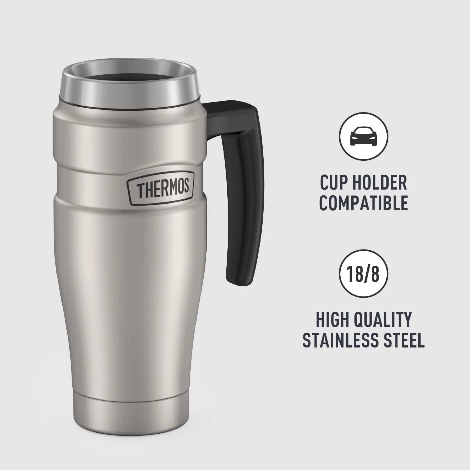 THERMOS Stainless King 16oz Travel Tumbler - Matte Stainless Steel, 4-Pack - view 4